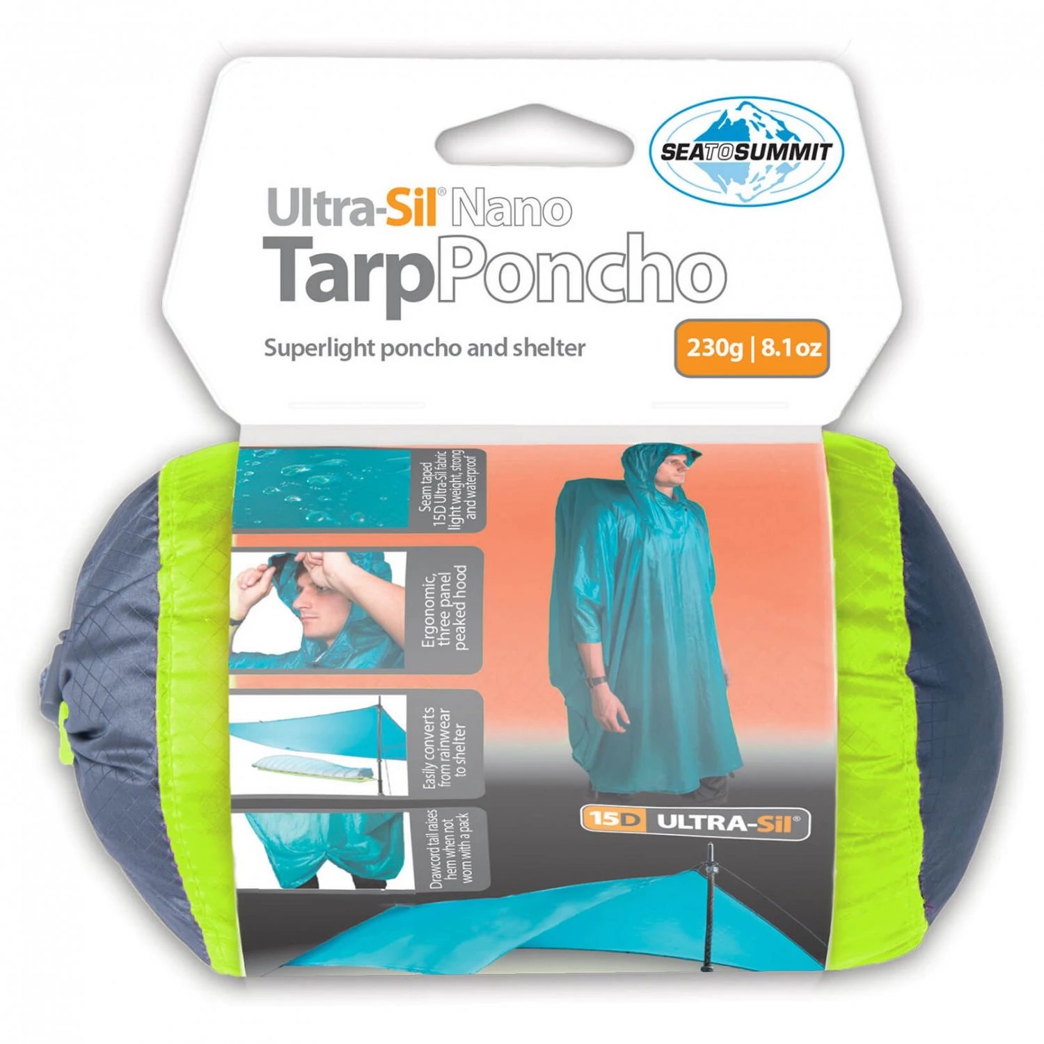 Sea To Summit Ultra-Sil Nano 15D Tarp-Poncho – Bild 2